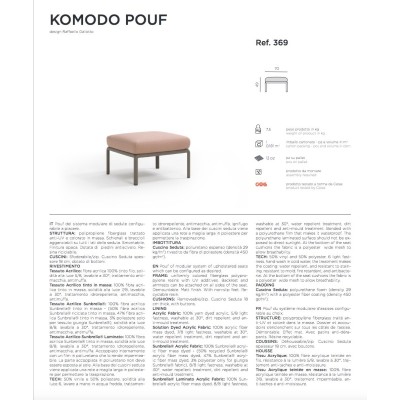 Komodo Pouf scheda tecnica