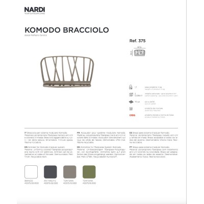 Komodo Bracciolo scheda tecnica