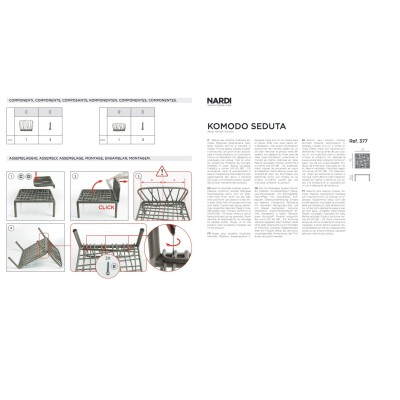 Komodo Bracciolo istruzioni per il montaggio