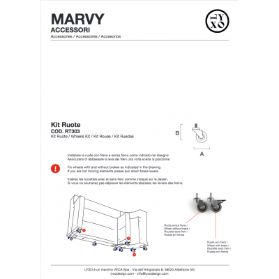 bancone Marvy - accessori previsti per elemento lineare