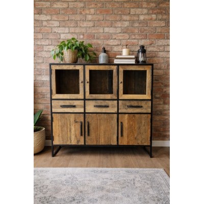 credenza Calgary 6 ante e 3 cassetti - ambientazione in un contesto industrial