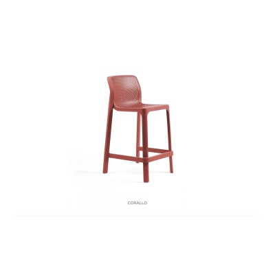 Net Stool Mini colore Corallo