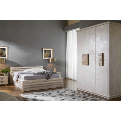 Letto Monsoon colore bianco decapato