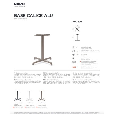 Base Calice Alu scheda prodotto