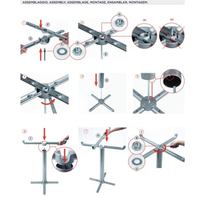 Base Calice Alu istruzioni per l'assemblaggio