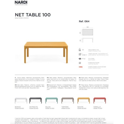 Net Table 100 scheda prodotto