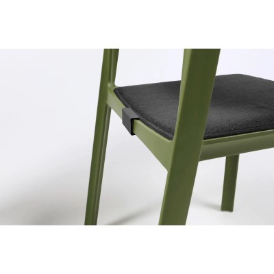 Cuscino Trill Bistrot con tessuto acrilico Grafite