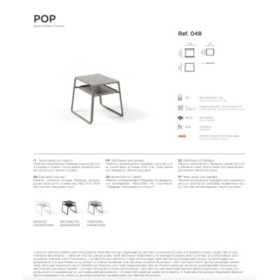 Tavolino Pop scheda prodottto