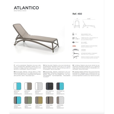 Lettino prendisole Atlantico scheda prodotto