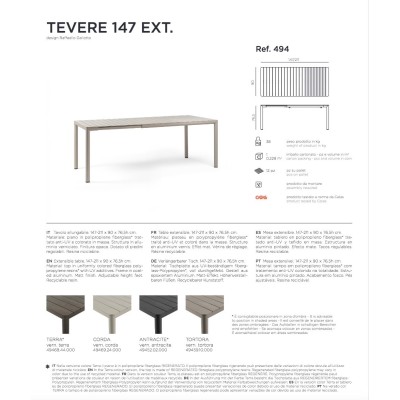 tavolo Tevere 147 Extensible scheda prodotto
