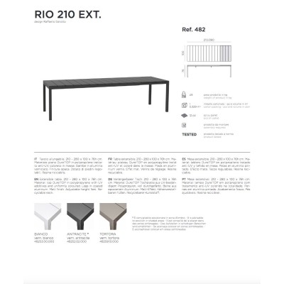 tavolo Rio 210 Extensible scheda prodotto