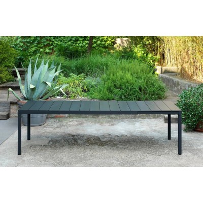 tavolo Rio Alu 210 Extensible colore Antracite - aperto con prolunga
