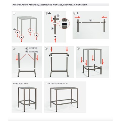 Kit Cube Hight - istruzioni per assemblaggio