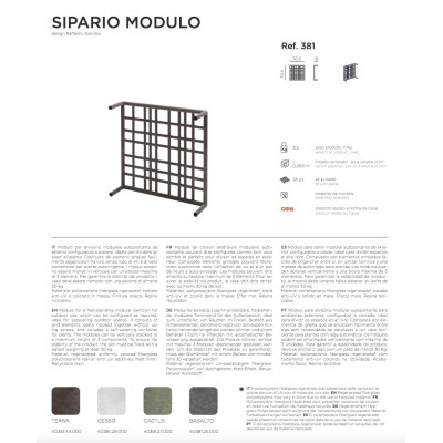 Modulo Sipario scheda prodotto