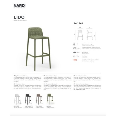 Sgabello Lido scheda prodotto