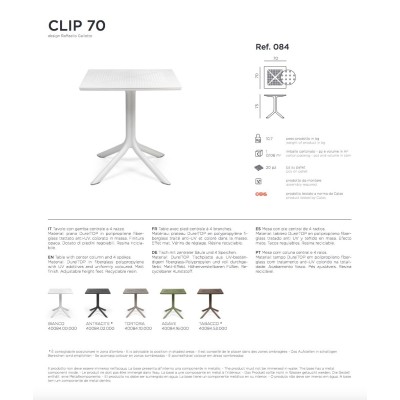 tavolo Clip 70 scheda prodotto