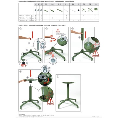 Base Frasca Mini Fix - assemblaggio