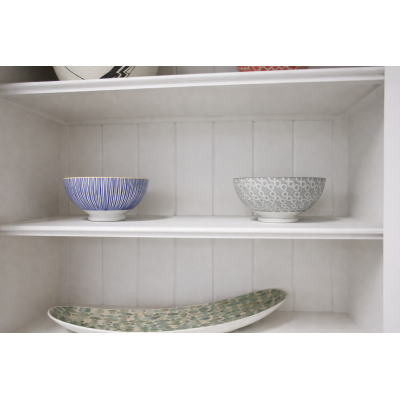 Vetrina Coloniale Decapata Bianca - particolare parte interna