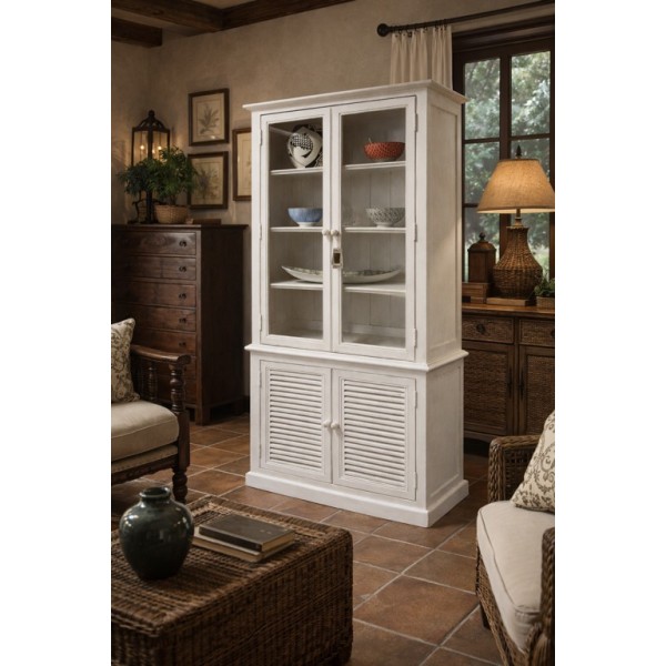 Vetrina Coloniale Decapata Bianca