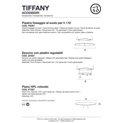 Base Tiffany accessori