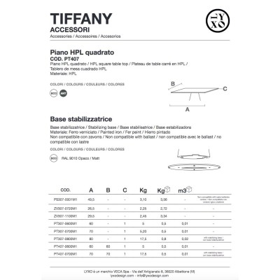Base Tiffany accessori