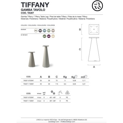 Base Tiffany scheda prodotto
