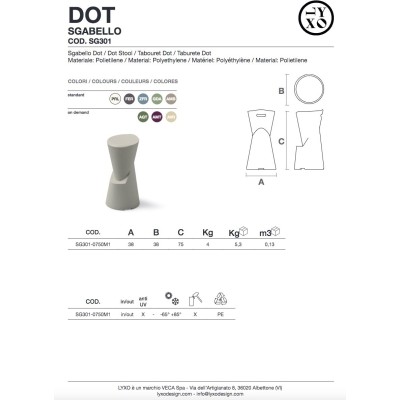 sgabello Dot scheda prodotto
