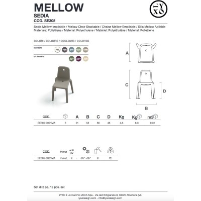 sedia Mellow scheda prodotto