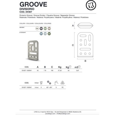Divisorio Groove scheda prodotto