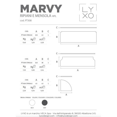 Bancone Marvy Ripiani e mensole per Counter e Corner