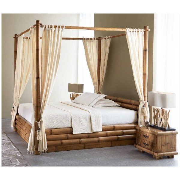 set 8 tende per letto baldacchino