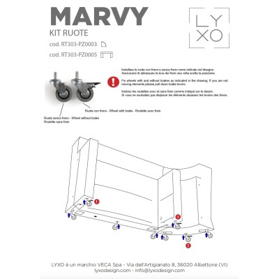kit ruote per Marvy - scheda prodotto