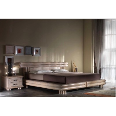 comodino TSU 2 cassetti decapato bianco