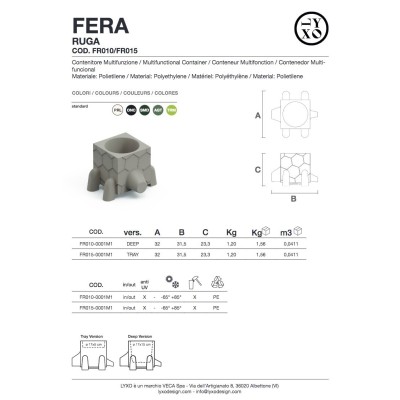 Fera modello Ruga  scheda prodotto