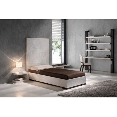 testiera Ice in crash bambù bianco con giroletto Dubai singolo