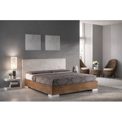 comodino Dubai in crash bambù bianco