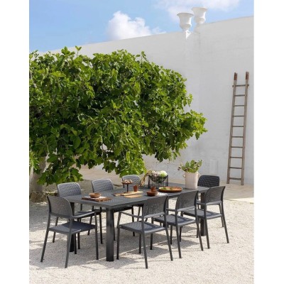 composizione tavolo con sedia bora colore Antracite