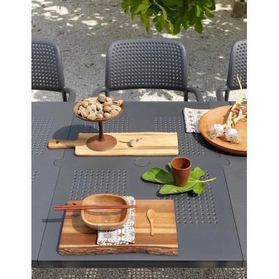 composizione tavolo con sedia bora colore Antracite - particolare