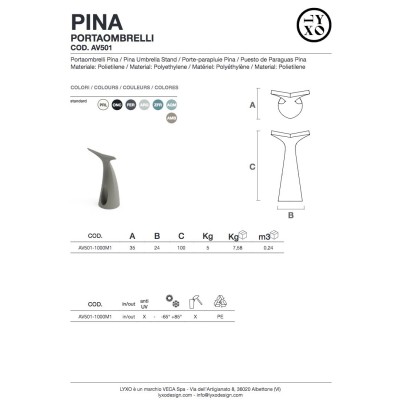portaombrelli  Pina - scheda prodotto