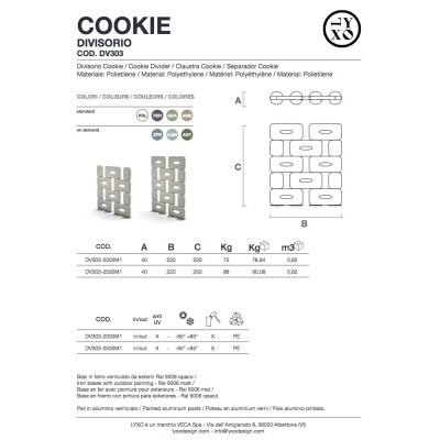 Divisorio Cookie alto cm 200 - scheda prodotto