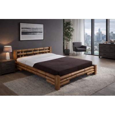 letto Tabanan colore miele antico - ambientato in un appartamento moderno