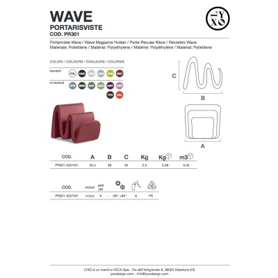 portariviste Wave - scheda prodotto