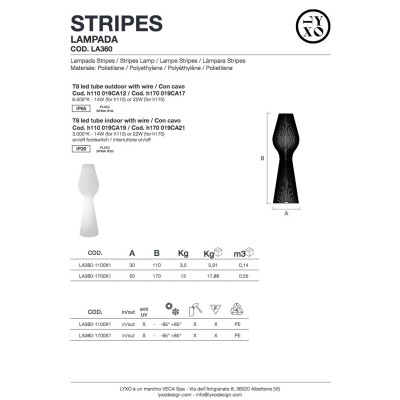 Lampade Stripes - scheda prodotto
