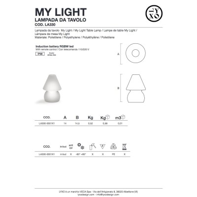 lampada My Light - scheda prodotto