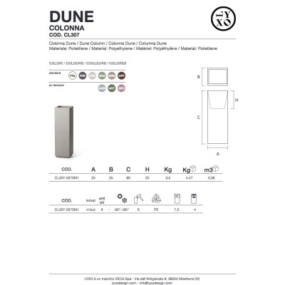 Column Dune - scheda prodotto