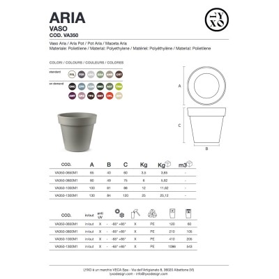 Vaso Aria - scheda prodotto