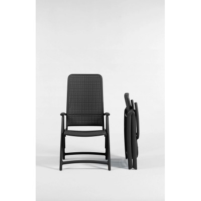 poltrona Darsena  colore antracite reclinabile e richiudibile