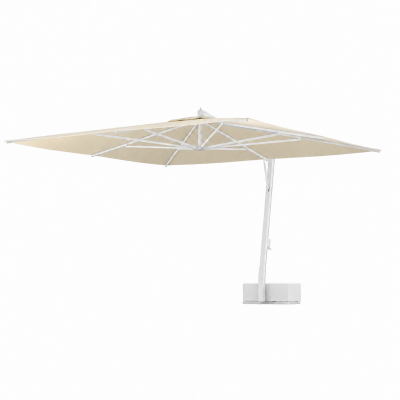 ombrellone a braccio Eternity  con telaio e accessori colore bianco