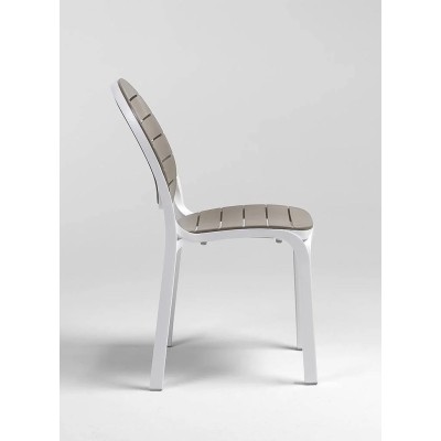 sedia Erica colore bianco tortora
