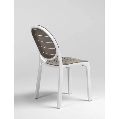 sedia Erica colore bianco tortora